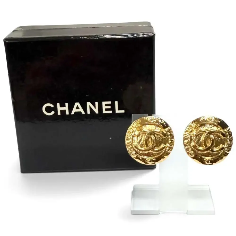 Chanel Cc Logo Clip-On Earrings Metal #266419C83B